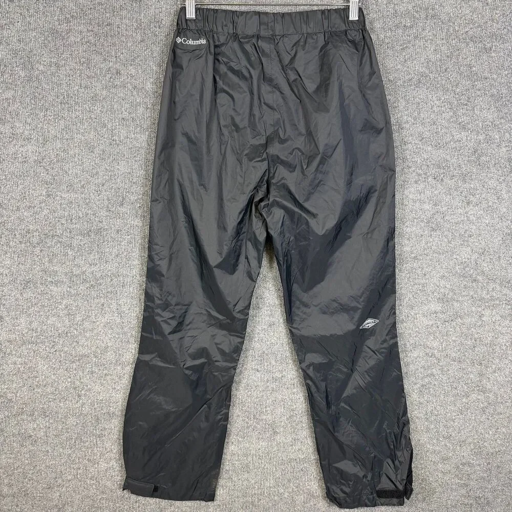 Columbia Mens Omni-Tech Rain Pants Size S Black Waterproof Hiking Outdoor